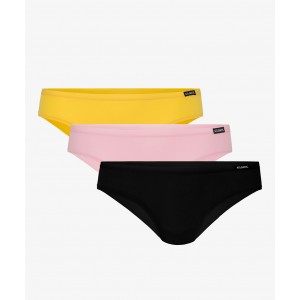 Набор женских трусов bikini cotton 3BLP-176 Жёлтый/Розовый/Тёмно-синий Atlantic Atlantic