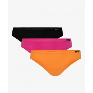 Набор женских трусов bikini cotton 3BLP-176 Тёмно-синий/Розовый/Оранжевый Atlantic