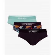 Набор женских трусов хипстер 3LP-181 Зелёный/Фиолетовый Atlantic
