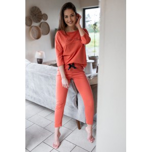 Пижама женская кофта рукав 3/4 /штаны NLP-HYPNOTIC Оранжевый Sensis