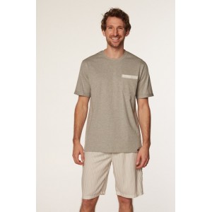 Пижама мужская футболка/шорты SAM-PY-1881 Серый Rossli