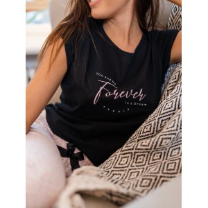 Пижама женская футболка/штаны NLP-Forever Чёрный Sensis