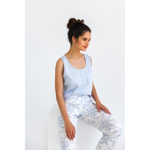 Женская пижама майка / брюки NLP-ARELY Голубой Sensis