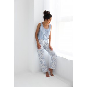 Женская пижама майка / брюки NLP-ARELY Голубой Sensis