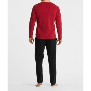 Пижама мужская длинный рукав/штаны NMP-361-03 Красный Atlantic