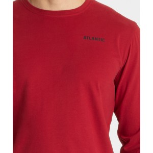 Пижама мужская длинный рукав/штаны NMP-361-03 Красный Atlantic