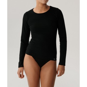 Футболка женская длинный рукав BLV-200 Чёрный Atlantic