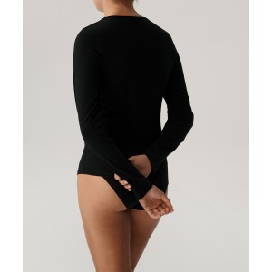 Футболка женская длинный рукав BLV-200 Чёрный Atlantic
