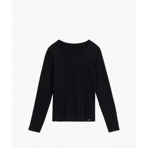 Футболка женская длинный рукав BLV-200 Чёрный Atlantic