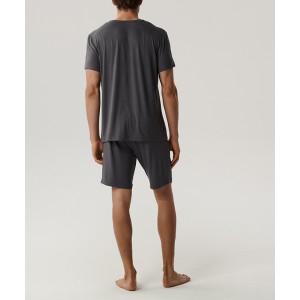 Пижама мужская футболка/шорты BNMP-005 Темно-серый Atlantic