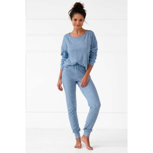 Пижама женская кофта длинный рукав/штаны NLP-CONSTANZA Голубой Sensis