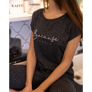 Пижама женская футболка/штаны NLP-Because Черный Sensis