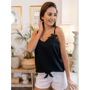 Пижама женская майка/шорты NLP-Marinela Чёрный Sensis