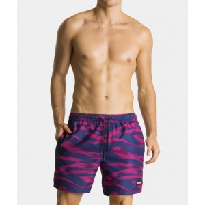 Шорты пляжные мужские KMB-216 Розово-синий Atlantic