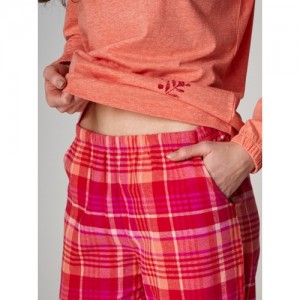 Пижама женская кофта длинный рукав/штаны LNS-434 Оранжевый Key