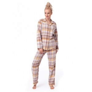 Пижама женская кофта длинный рукав/штаны LNS-448 Разные цвета Key