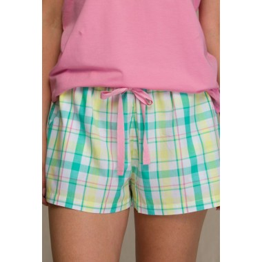 Пижама женская футболка/шорты LNS-453 Розовый KEY