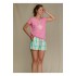 Пижама женская футболка/шорты LNS-453 Розовый KEY