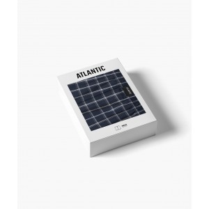 Боксеры мужские ситцевые MBT-001 Темно-синий Atlantic