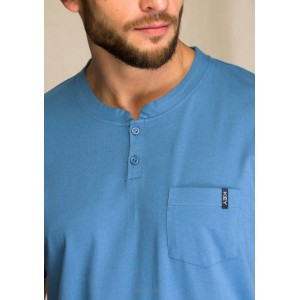 Пижама мужская футболка/шорты MNS-223 Синий KEY