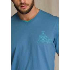 Пижама мужская футболка/шорты MNS-714 Зелёный KEY