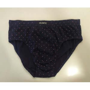 Мужские трусы classic MP-169 Темно-синий с красным принтом Atlantic