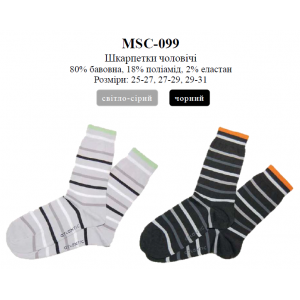 Носки мужские MSC-099 Чёрный Atlantic