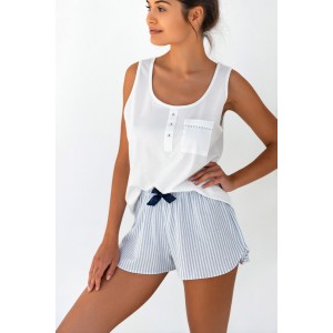 Пижама женская майка/ шорты NLP-ELIANA Белый Sensis