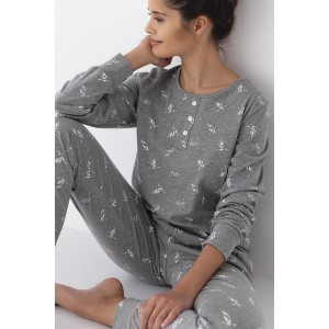 Женская пижама кофта длинный рукав/брюки NLP-NEPHELE Серый Sensis