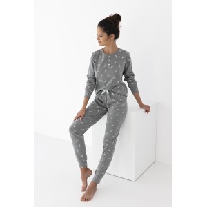 Женская пижама кофта длинный рукав/брюки NLP-NEPHELE Серый Sensis
