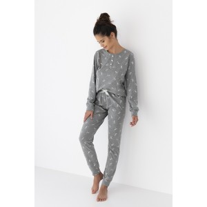 Женская пижама кофта длинный рукав/брюки NLP-NEPHELE Серый Sensis