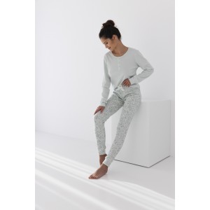 Пижама женская кофта длинный рукав/ штаны NLP-OLIVE Мятный Sensis