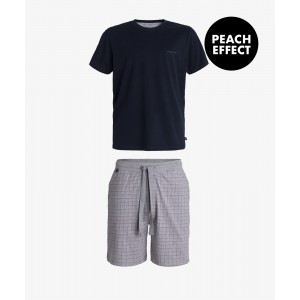 Пижама мужская футболка/шорты NMP-341 Тёмно-синий Atlantic