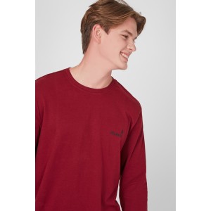 Пижама мужская длинный рукав/брюки NMP-348 Красный Atlantic