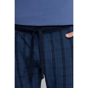 Пижама мужская длинный рукав/брюки NMP-349 Голубой Atlantic