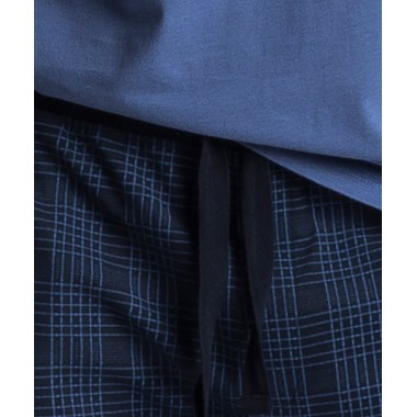 Пижама мужская длинный рукав/брюки NMP-349 Голубой Atlantic
