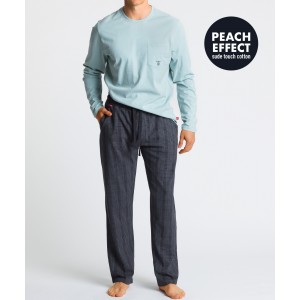 Пижама мужская длинный рукав/брюки NMP-349 Светло-зелёный Atlantic