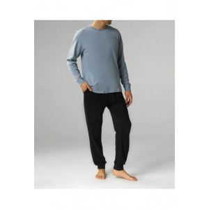 Пижама мужская длинный рукав/брюки NMP-372 Синий/черный Atlantic