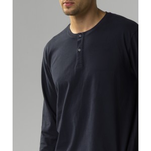 Пижама мужская длинный рукав/брюки NMP-375 Синий/темно-зеленый Atlantic