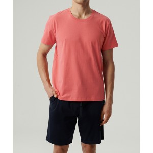 Пижама мужская футболка/шорты NMP-379 Кораловый Atlantic