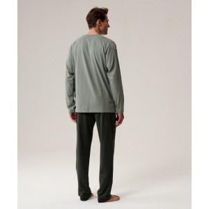 Пижама мужская длинный рукав/брюки NMP-392 Зеленый Atlantic