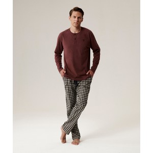 Пижама мужская длинный рукав/брюки NMP-394 Разные цвета Atlantic