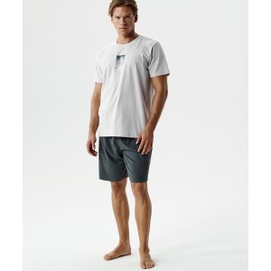 Пижама мужская футболка/шорты NMP-398 Лиловый Atlantic