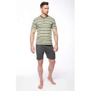 Пижама мужская футболка/шорты SAM-PY-142 Серый Rossli