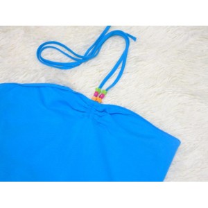 Майка женская тонкая бретель LVS-220 Голубой Atlantic