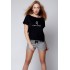 Пижама женская футболка/шорты NLP-ONYX Чёрный Sensis