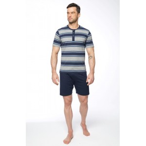 Пижама мужская футболка/шорты SAM-PY-144 Серый Rossli