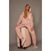 Костюм женский кофта длинный рукав/штаны (утеплённый)  SAL-PY-11631 Розовый Rossli