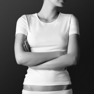 Футболка женская короткий рукав BLV-199 Белый Atlantic