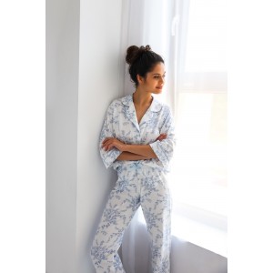 Пижама женская кофта рукав 3/4/штаны NLP-ROSIE Белый Sensis